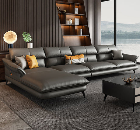 DIPU Leo Scandinavian Minimalist Leather Sofa from DIPU