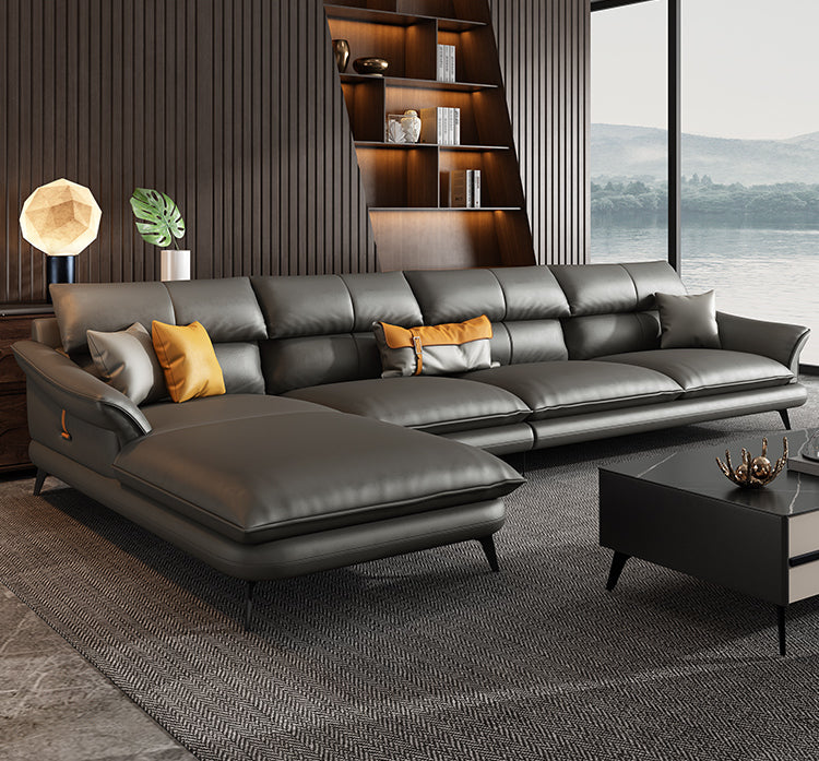 DIPU Leo Scandinavian Minimalist Leather Sofa from DIPU