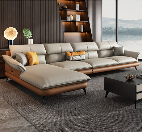 DIPU Leo Scandinavian Minimalist Leather Sofa from DIPU