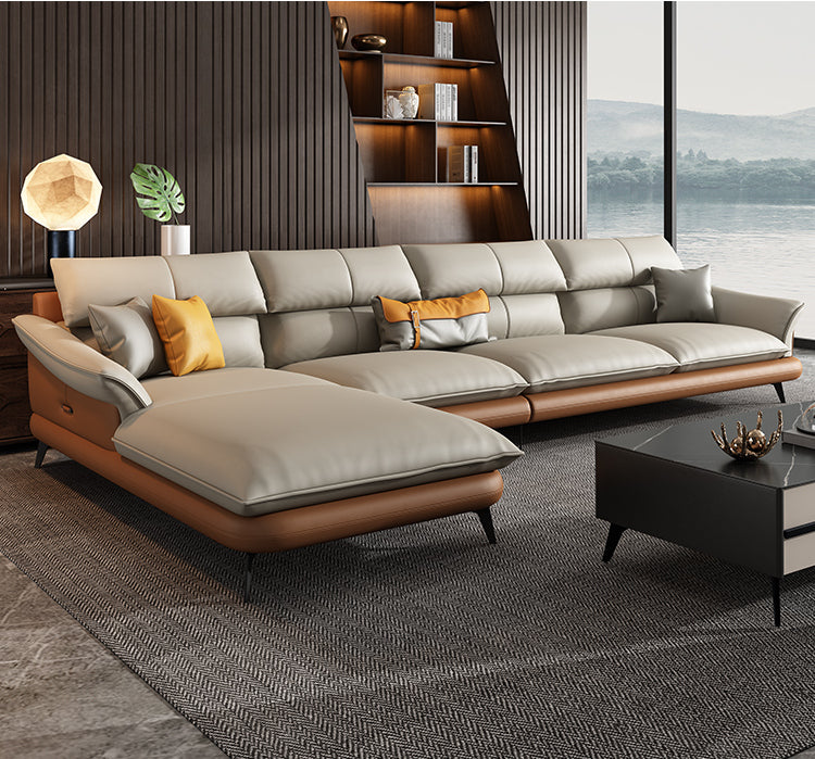 DIPU Leo Scandinavian Minimalist Leather Sofa from DIPU