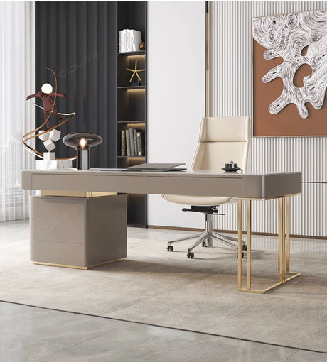 DIPU Isla Italian Minimalist Rock Plate Desk from DIPU