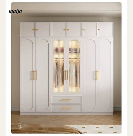 MEIHOUSE French Cream Bedroom Storage Combination Coat Cabinet from MEIHOUSE