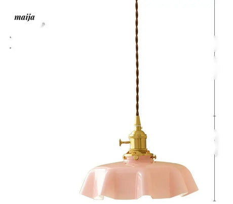 LYNN Cream Brass Retro Ceiling Lamp from Lynn's Lamp