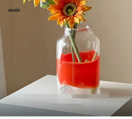 GUIFOU Large Colored Glass Vase from GUIFOU