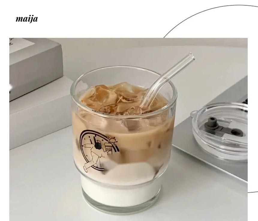 BANKE Summer Portable Glass Latte Coffee Cup from BANKE