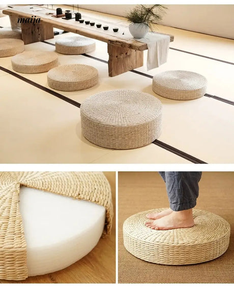 SOPHORA Cattail Japanese Style Straw Cushion from SOPHORA