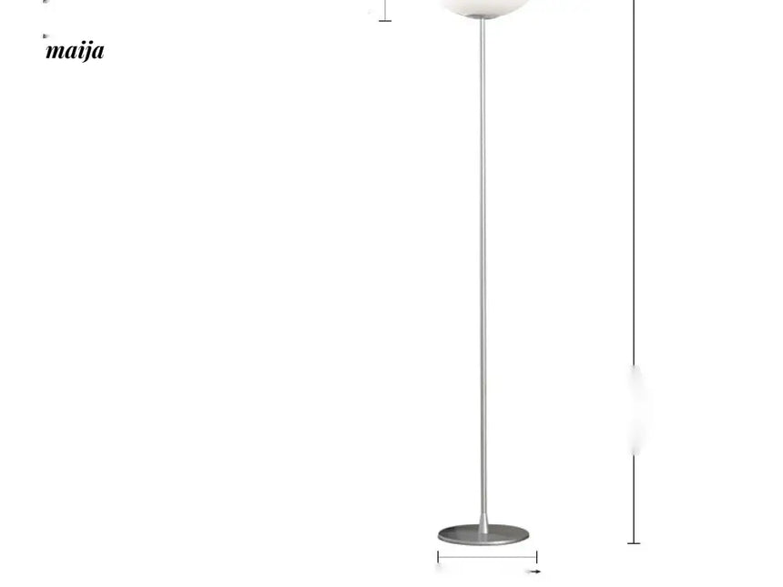 LYNN Danish Modern Glass Ball Floor Lamp from Lynn's Lamp