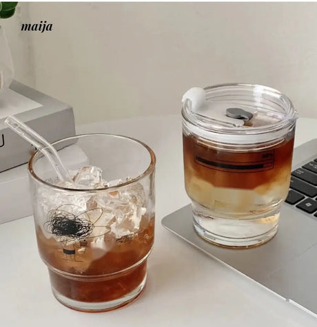 BANKE Summer Portable Glass Latte Coffee Cup from BANKE