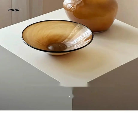 GUIFOU Antique Style Glazed Vase and Tray Set from GUIFOU