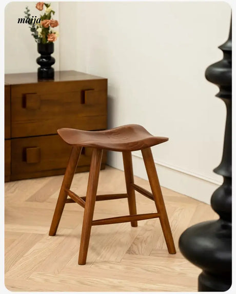 LAZYSPACE Oliver Cherry Wood Stool from LAZYSPACE