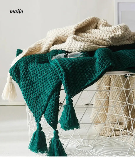 MAN YUE HOME Scandinavian Knitted Sofa with Duvet for Sleep from MAN YUE HOME