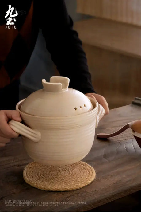 JOTO Double Lid Sand Pot High Temperature Ceramic Cooker from JOTO