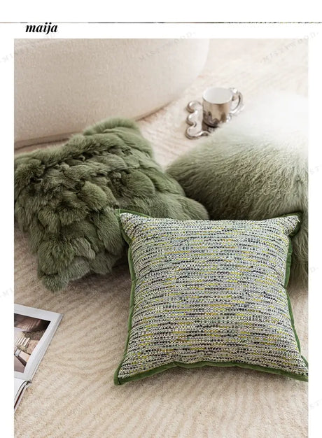 MISTYWOOD Green Pillow for Bedside or Sofa from MISTYWOOD