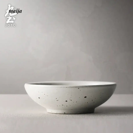 JOTO Eight Year Rough Ceramic Fruit Plate Handmade Retro Dish from MOSE