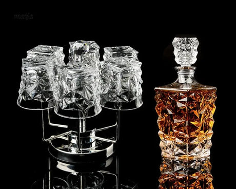 Glacial Whiskey Decanter and Glass Set from KEYHUAN