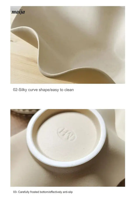 MUYE Wavy Cream Fruit Bowl from MUYE