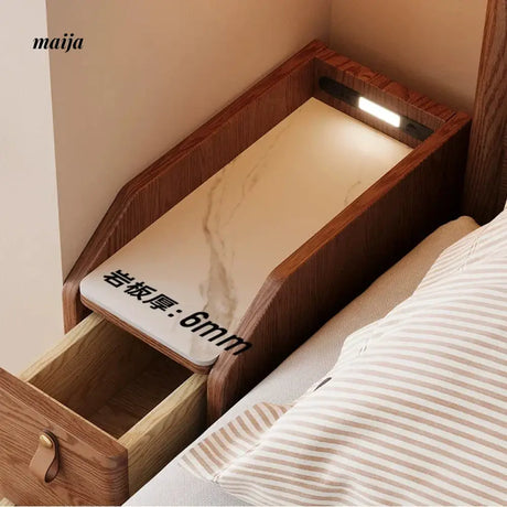 Ultra Thin Solid Wood Bedside Table from AI