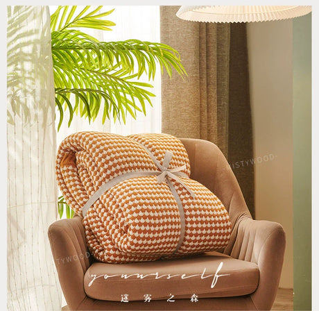 MISTYWOOD Orange Fleece Scandinavian Duvet from MISTYWOOD
