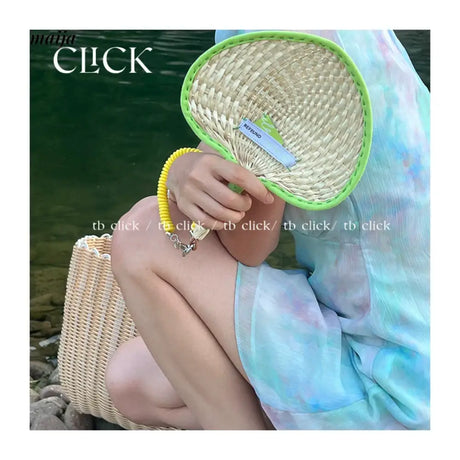 CLICK Handwoven Panaki Fan Cute Portable Accessory from CLICK