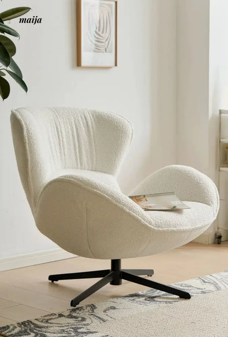 Eggshell Teddy Velvet Chair from maija