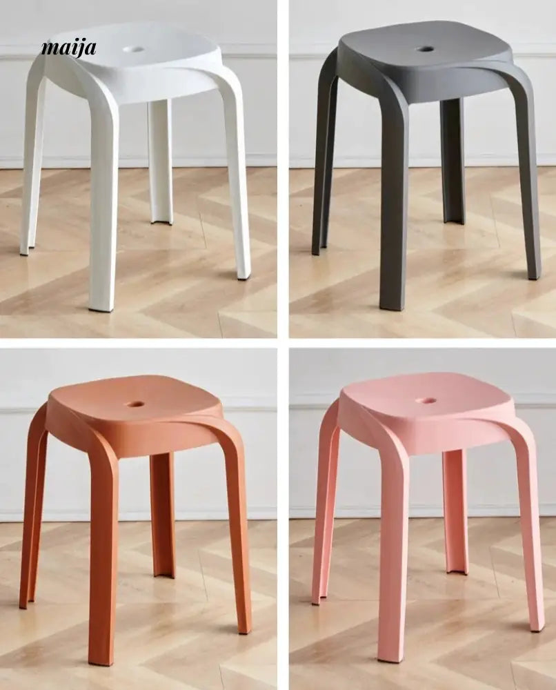 (Set of 2) Kramer Plastic Dining Stool