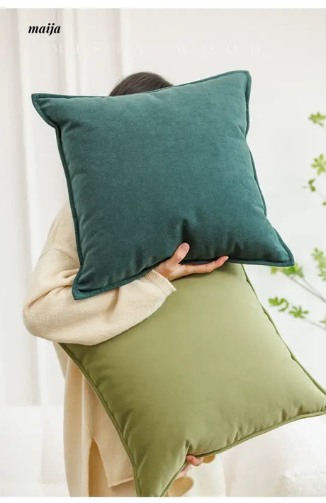 MISTYWOOD Green Modern Minimalist Pillow from MISTYWOOD
