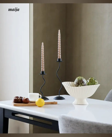 COLOURHUNTER Black Metal Retro Jewelry French Retro Style Candle Holder from maija
