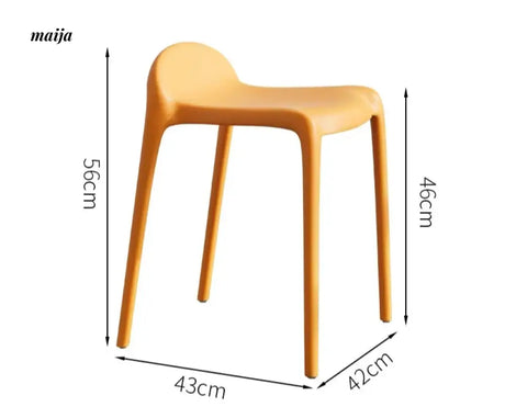 (Set of 2) Low Backrest Pastel Colour Dining Chair from Yishengtao