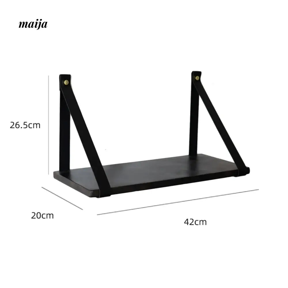WULIHOME Solid Wood One-Line Shelf Rack with Desktop Storage