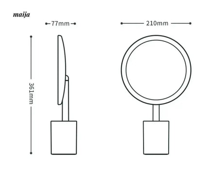 MUID Brush Holder LED Makeup Mirror from MUID