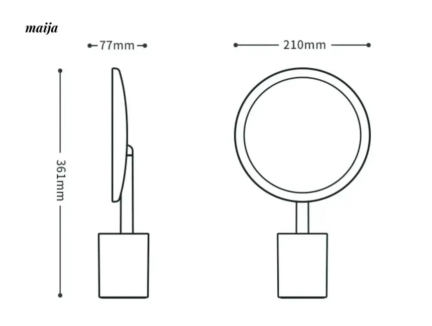 MUID Brush Holder LED Makeup Mirror from MUID