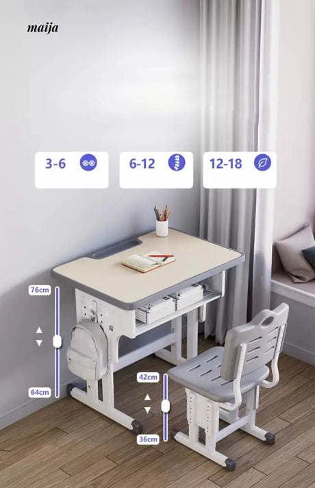 Outuan Adjustable Children Learning Desk and Chair XXZJX0088 from maija