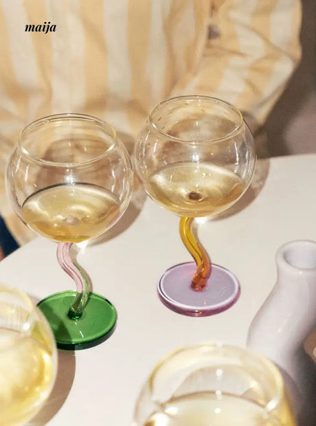 SOREMO Colourful Bubble Wine Glass from maija