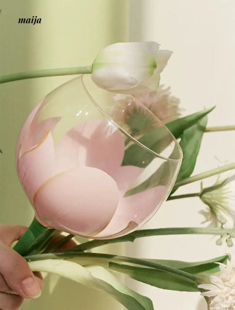 SOREMO Tulip Hand Painted Wine Glass from maija