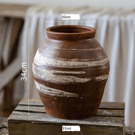 JUHAN Isolde Rustic Floral Arrangement Pottery Vase from JUHAN