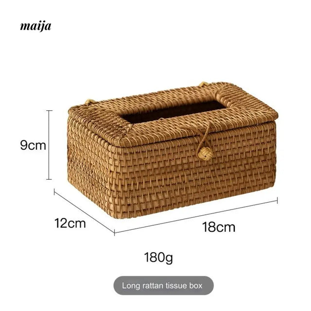 MUYE Woven Rattan Tissue Box from MUYE