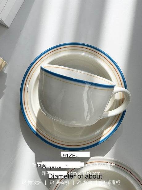 YASUKI Minja Retro Striped Ceramic Soup Bowl from YASUKI
