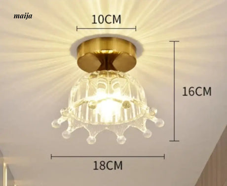 GVG Lotus Leaf Crystal Ceiling Light from GVG