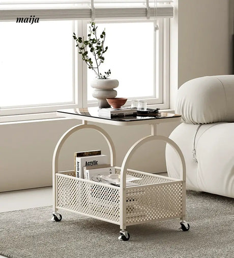 Jodie Cream Bedside Coffee Cart from Kaiyashi