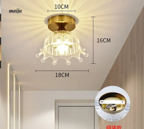 GVG Lotus Leaf Crystal Ceiling Light from GVG