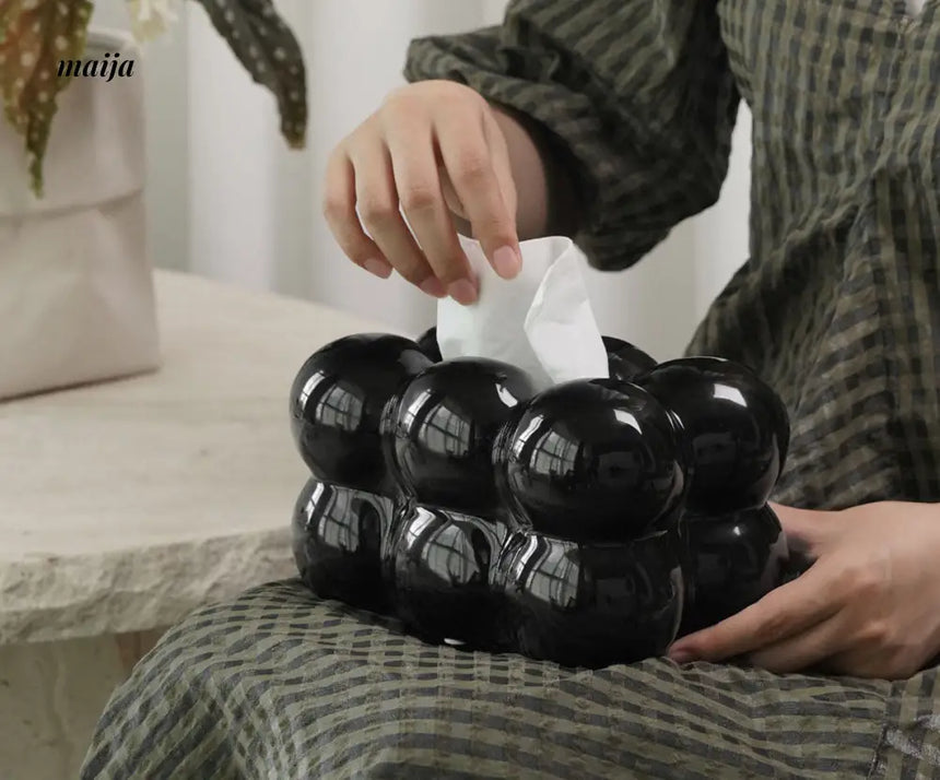 Marshmallow Ceramic Tissue Box from maija