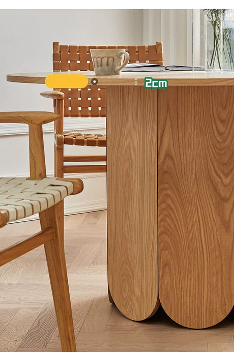 LAZYSPACE Leo Solid Wood Round Table from LAZYSPACE