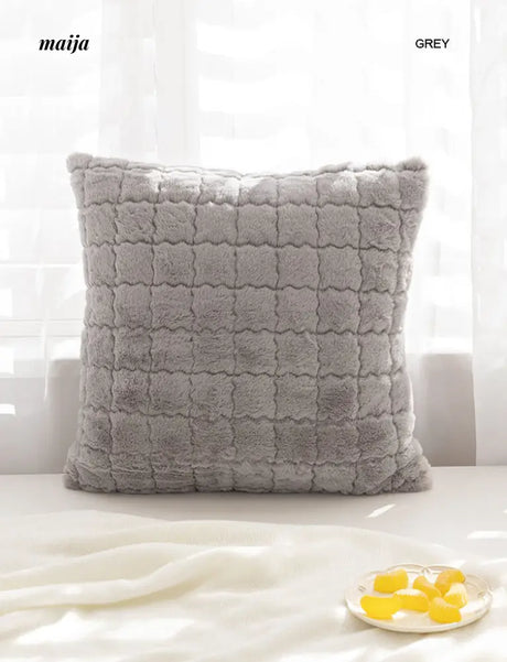 Chessboard Fluffy Square Cushions from Manxiaomian