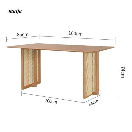 SLIGHTLYCOOL Mattie Rattan Dining Table from maija