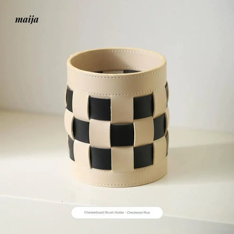 MUYE Woven Leather Make Up Brush Holder from MUYE