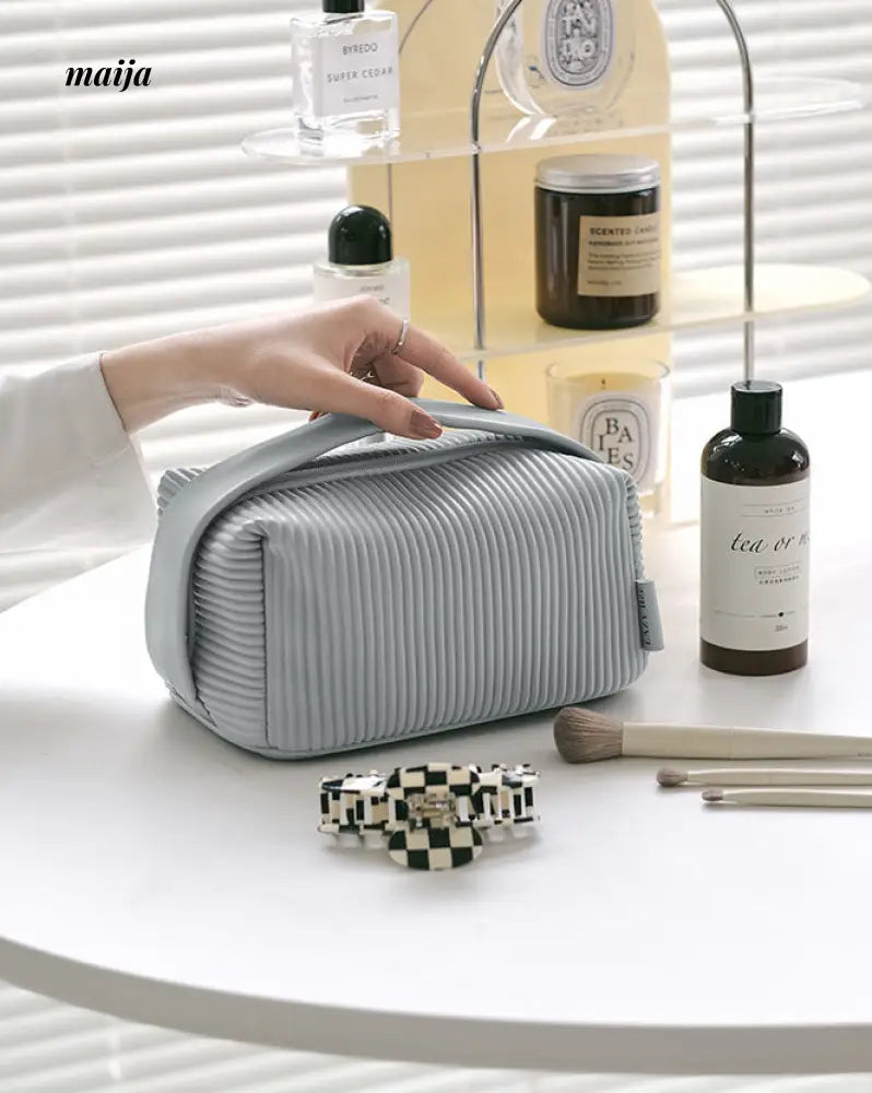 Ribbed Travel Cosmetic Bag from maija