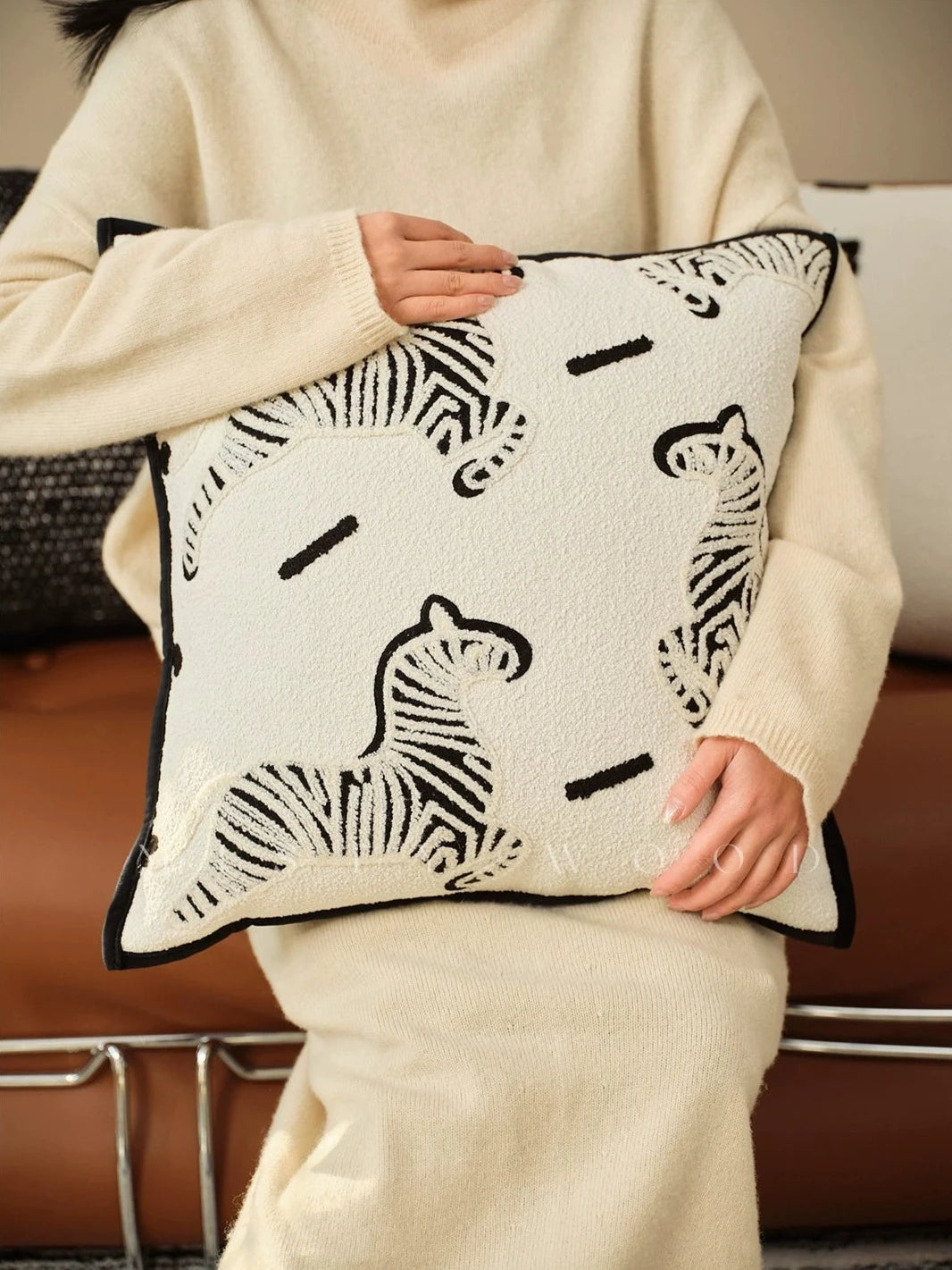 MISTYWOOD Pony Embroidered Cushion from maija