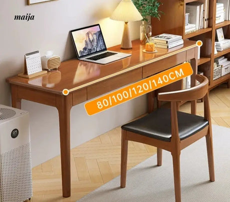 Pioneer Solid Wood Narrow Desk from maija