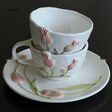 ANFAN 3D Ceramic Tulip Coffee Cup from ANFAN
