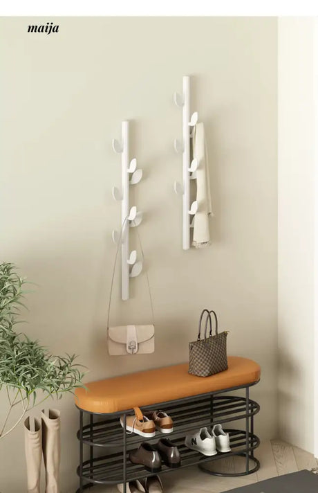 JINRAN Creative Iron Leaf Wall-Mounted Hanger from JINRAN